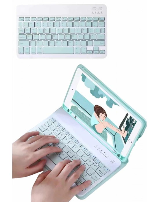 Uyumlu Kablosuz Bluetooth Şarj Edilebilir Mini Q Klavye