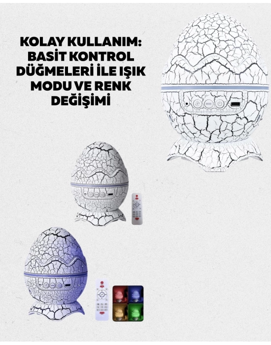 Uzaktan Kumandalı, USB Girişli, Döner Projektör Lamba