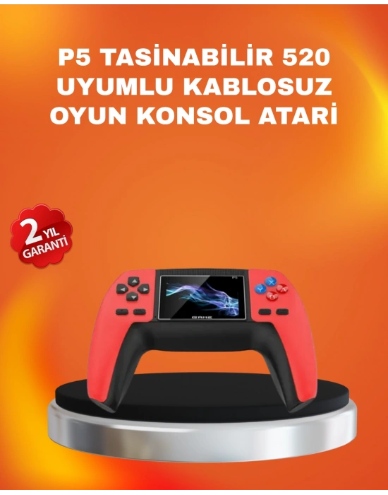 Uzun Pil Ömürlü 520 Oyunlu P5 Retro Konsol
