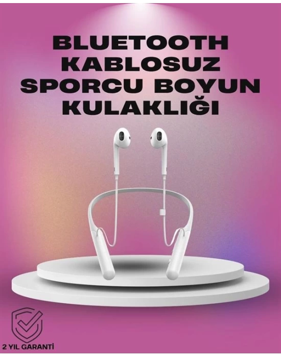 Uzun Pil Ömürlü Kablosuz Kulaklık – Boyun Askılı, 100 Saat Kullanım