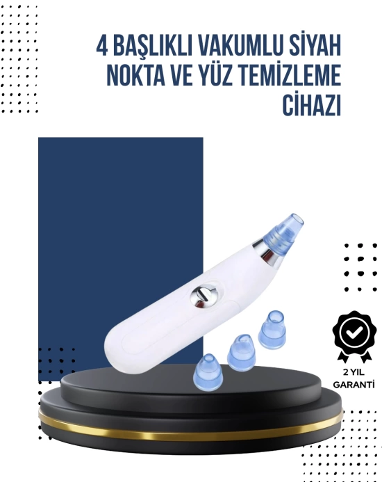 Vakum Teknolojili Siyah Nokta Temizleyici Cihaz – 4 Farklı Başlık ve Derinlemesine Gözenek Temizliği