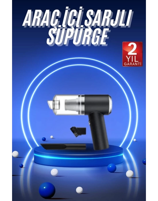 Vakumlu Süpürge Şarjlı Elektrikli Mini Taşınabilir Uzun Ömürlü Hazneli