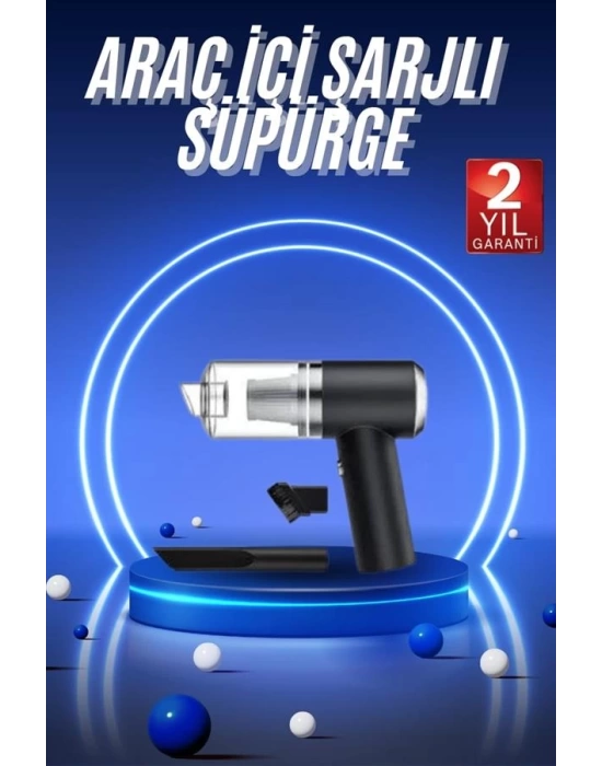 Vakumlu Süpürge Şarjlı Elektrikli Mini Taşınabilir Uzun Ömürlü Hazneli