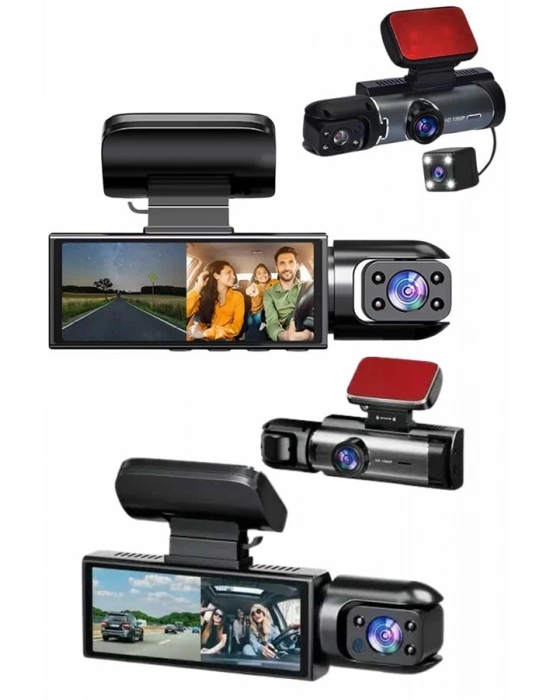 Video ve Fotoğraf Kaydedici Sürüş Kamerası Ön ve Arka Çift Kameralı