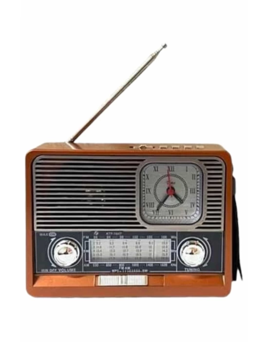 Vintage Nostaljik Radyo AUX USB SD Kart Girişli Şarjlı Bluetooth Bağlantılı