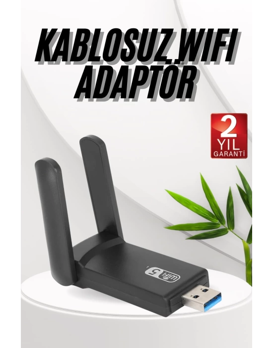 Wifi Adaptörü Bt5.0 Wifi 2si Bir Arada Çift Bantlı Çift Anten