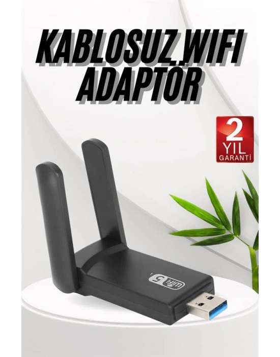 Wifi Adaptörü Bt5.0 Wifi 2si Bir Arada Çift Bantlı Çift Anten