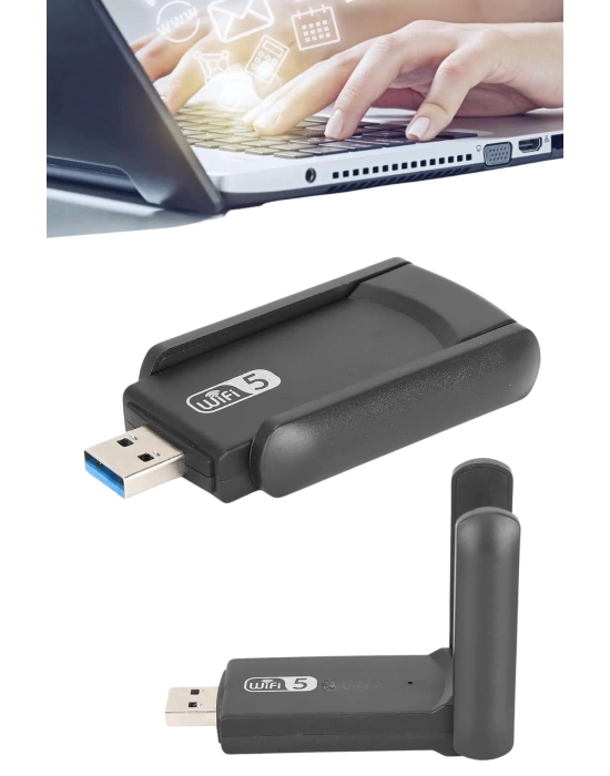 Wifi Adaptörü Bt5.0 Wifi 2si Bir Arada Çift Bantlı Çift Anten