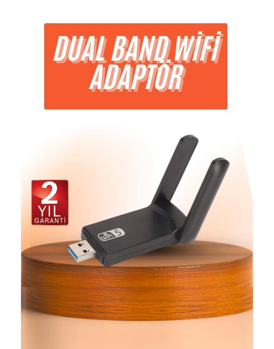 Wifi Alıcı Dual Band Usb 3.0 Adaptör Kablosuz Windows 7/8/10/11