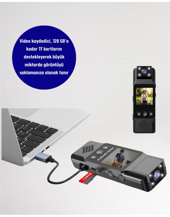 WiFi ile Uzaktan Erişimli Mini Kamera – 1200mAh Batarya, 1080P Video Çekimi