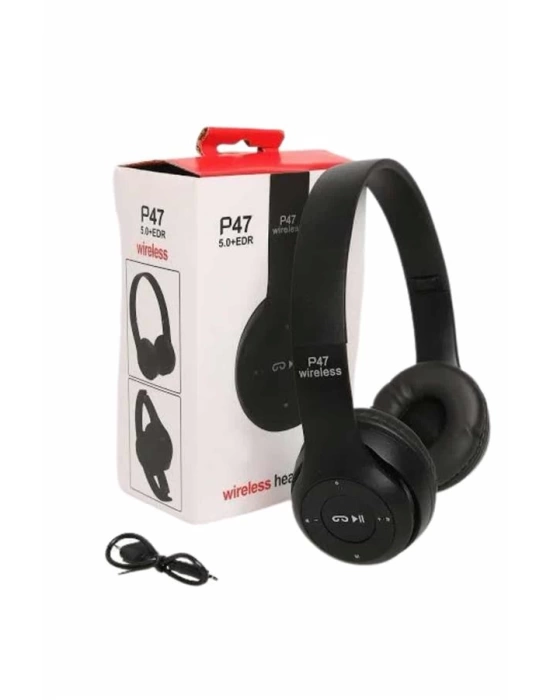 Wireless 5.0 Bluetooth Kablosuz Kulaklık ANC Özellikli Kulak Üstü Ayarlanabilir