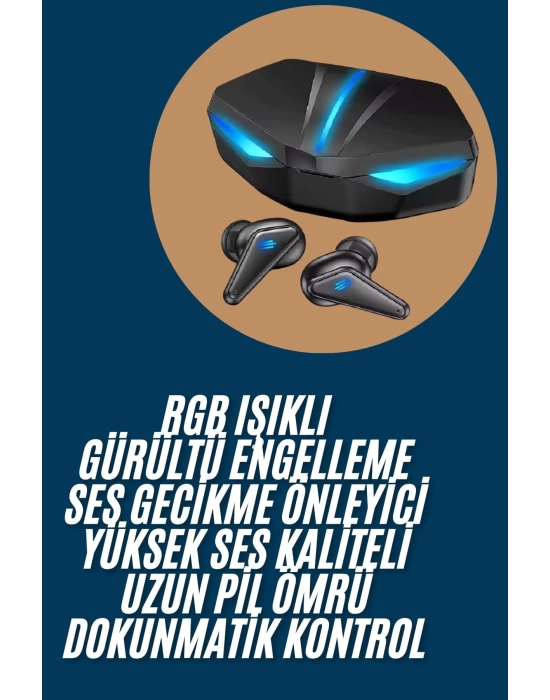 Wireless Gaming Kulaklık Mikrofonlu Bluetooth Oyuncu Kulaklığı