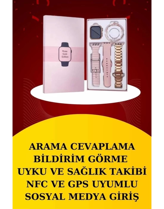 Wireless Şarjlı Akıllı Saat ve Dijital Göstergeli Kablosuz Bluetooth Kulaklık Nabız Ölçer