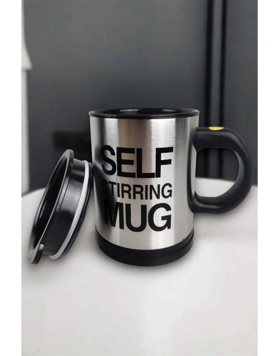 Yazılı Mug Kupa Karıştırıcı Özelliği Ve Paslanmaz Çelik