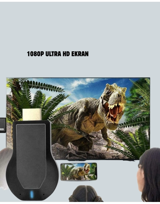 Yazılım Gerektirmeyen Kablosuz Mirroring Adaptörü – 1080p HD Görüntü Kalitesi