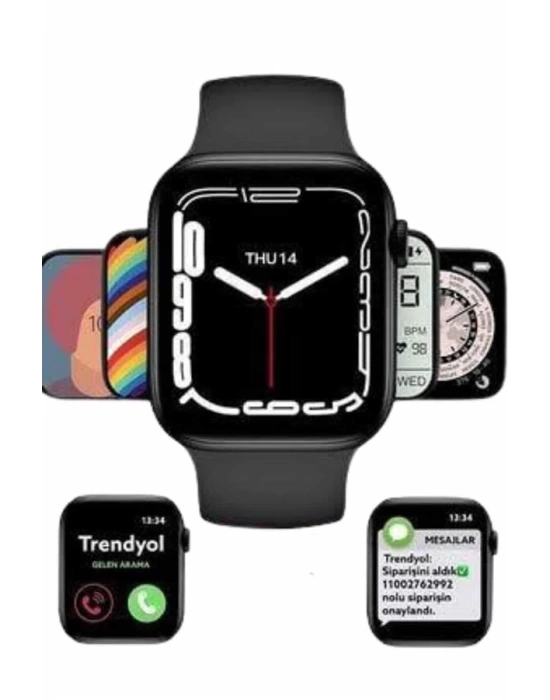 Yeni Model Akıllı Saat Dokunmatik Ekran Unisex Amoled Ekran 44 mm
