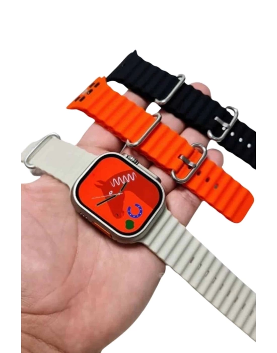 Yeni Nesil 3 Kordonlu Kol Saati 49 MM Amoled Ekran Akıllı Saat