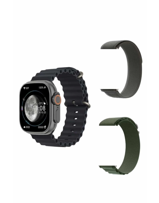 Yeni Nesil Akıllı Kol Saati Nabız Ölçer GPS Uyumlu 49 MM Kasa