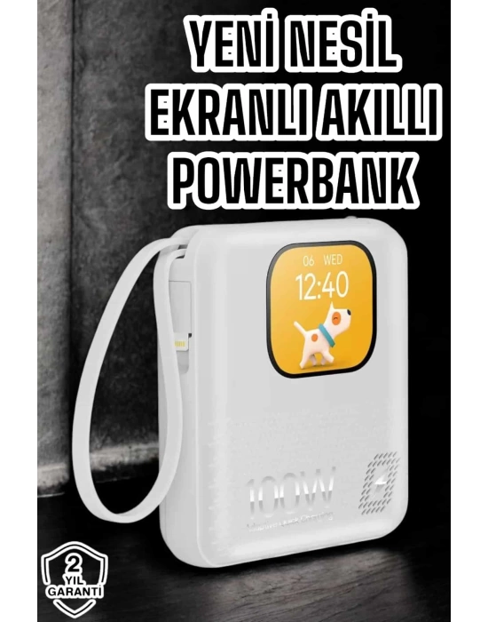 Yeni Nesil Akıllı Powerbank 10.000 MAH Çok Fonksiyonlu Müzik Dinleme