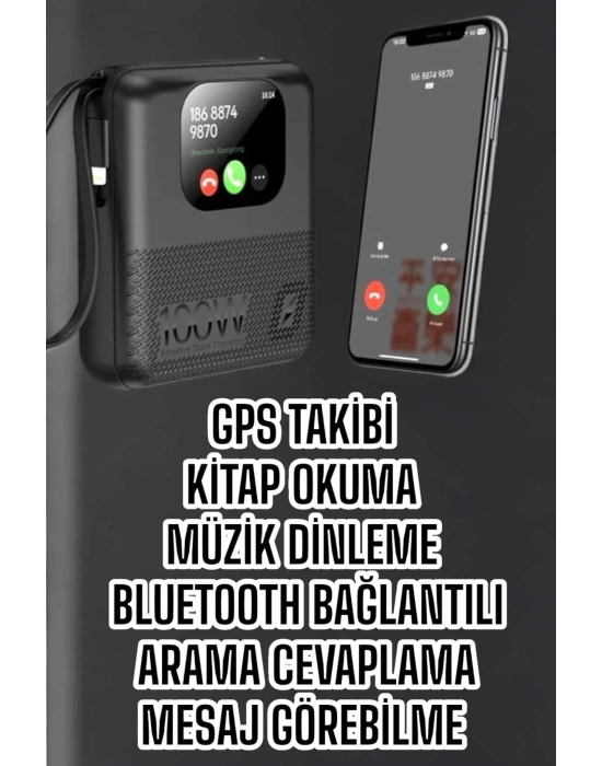 Yeni Nesil Akıllı Powerbank 10.000 MAH Çok Fonksiyonlu Müzik Dinleme