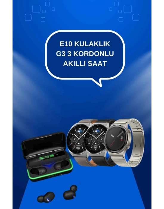 Yeni Nesil Akıllı Saat Ve Bluetooth Kulaklık Titreşim Bildirimleri Uyku Takibi
