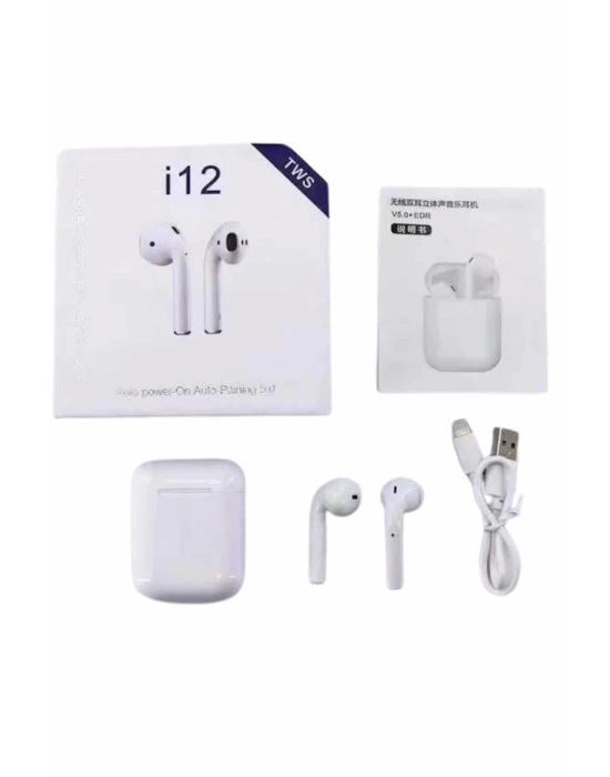 Yeni Nesil Beyaz TWS Bluetooth Kulaklık Android ve İOS Uyumlu Kablosuz Kulaklık