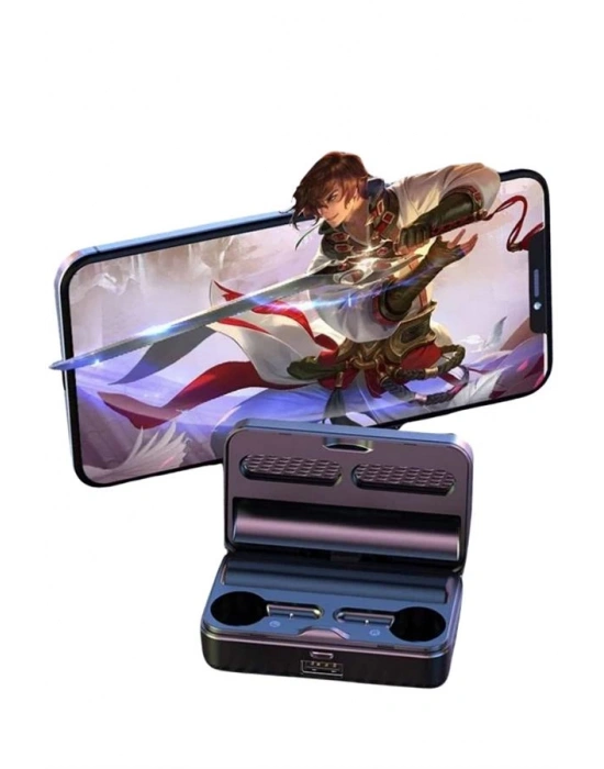 Yeni Nesil Kablosuz Kulaklık Aynalı Powerbank Özellikli Bluetooth Bağlantılı Dijital Göstergeli