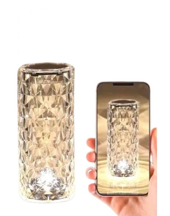 Yeni Nesil Modern Kristal Masa ve Gece Lambası Dokunmatik Renk Değiştirebilen