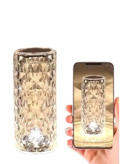 Yeni Nesil Modern Kristal Masa ve Gece Lambası Dokunmatik Renk Değiştirebilen
