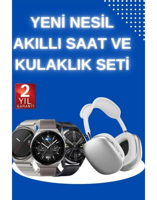 Yeni Nesil Sesli Görüşme Akıllı Saat ve Powerbank Çoklu Şarj Girişli Bluetooth Kulaklık Nabız Ölçer