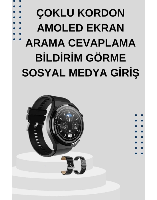 Yeni Nesil Sesli Görüşme Akıllı Saat ve Powerbank Çoklu Şarj Girişli Bluetooth Kulaklık Nabız Ölçer