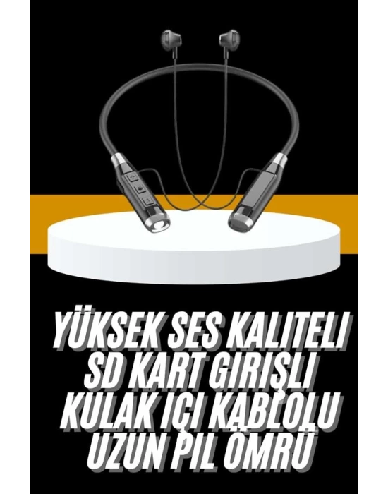 Yeni Nesil Silikonlu Kulak İçi Kablosuz Kesintisiz Bluetooth Kulaklık Kablolu