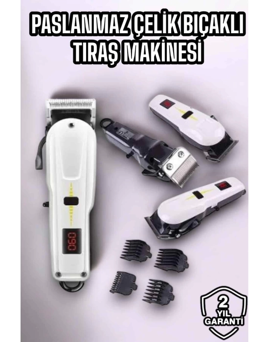 Yeni Nesil Tıraş Makinesi Uzun Şarjlı Paslanmaz Çelik Bıçaklı