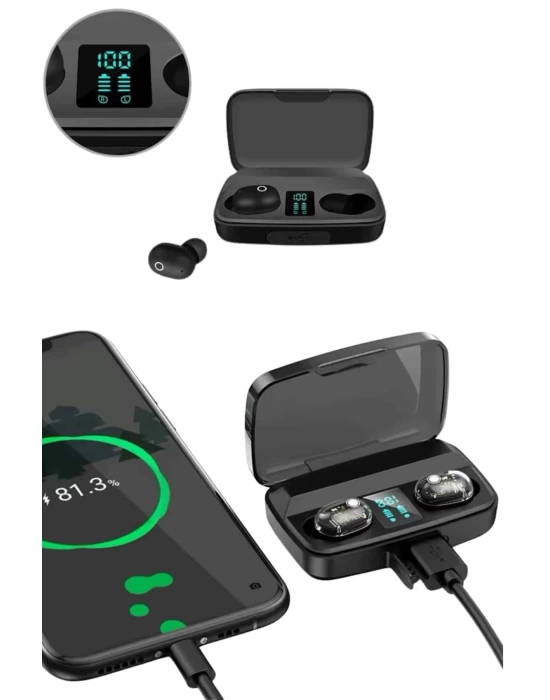 Yeni Nesil TWS Kablosuz Kulaklık Güçlü Batarya Yüksek Kalite Bluetooth 5.0 ANC Özelliği