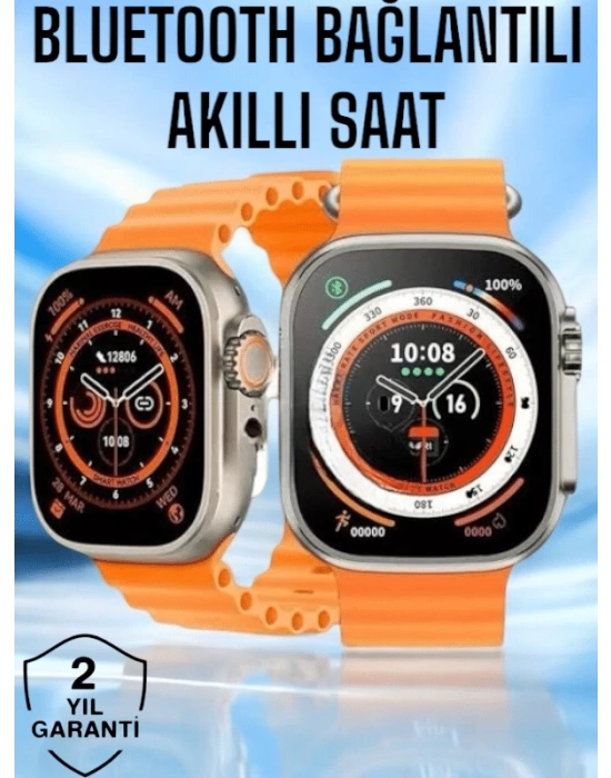 Yeni Nesil Ultra Akıllı Saat Titreşimli, Uyku & Sağlık Takibi, Çift Kordon