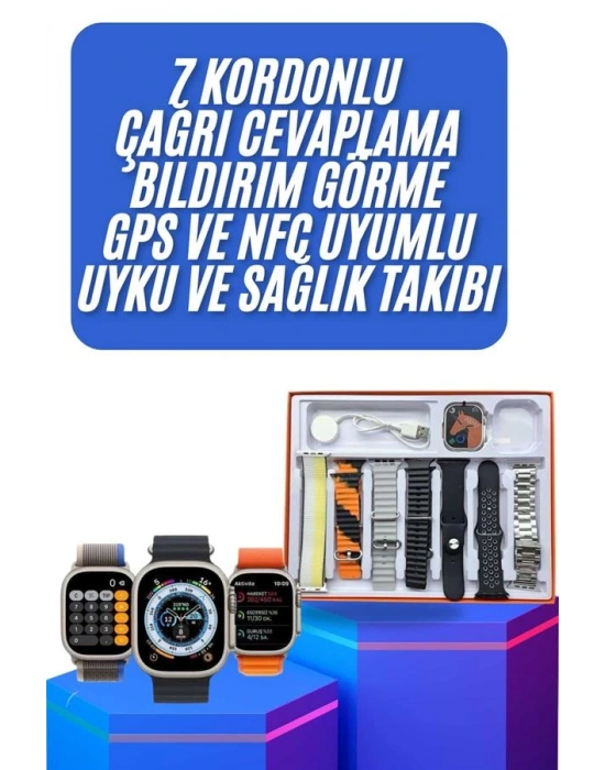 yeni nesil Unısex 7 Kordonlu Çok Fonksiyonlu Nabız Ölçer Uyku ve Sağlık Takibi