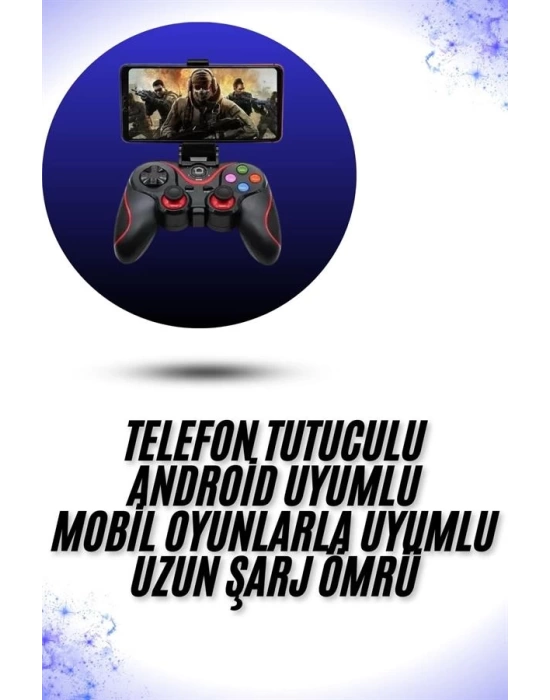 Yeni Nesil X3 Gamepad Android Uyumlu Telefon Tutucu Özellikli Joystick