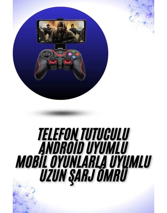 Yeni Nesil X3 Gamepad Android Uyumlu Telefon Tutucu Özellikli Joystick