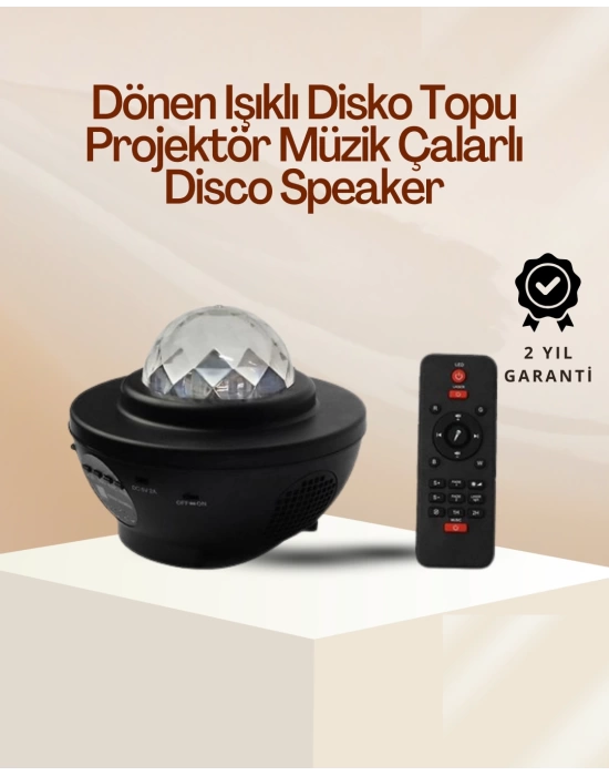 Yıldız & Okyanus Dalga Projektörü – Bluetooth / USB Hoparlörlü