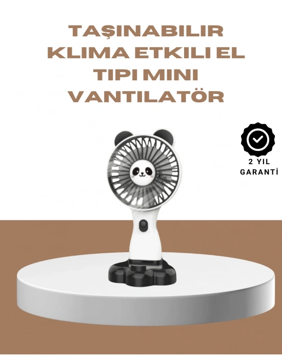 Yüksek Performanslı USB Mini Vantilatör – Panda Desenli