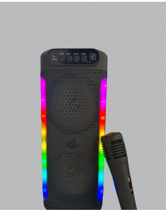 Yüksek Ses Güçlü Kablosuz Hoparlör  Karaoke Mikrofonlu