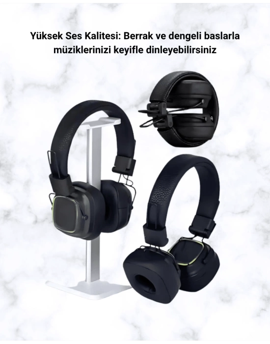 Yüksek Ses Kaliteli Kablosuz Kulak Üstü Kulaklık – BT 5.3