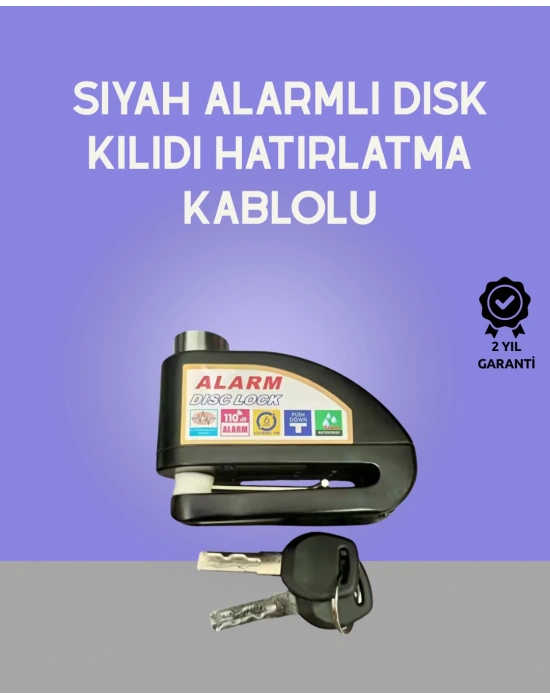 Yüksek Sesli 110dB Çelik Disk Kilidi Su Geçirmez