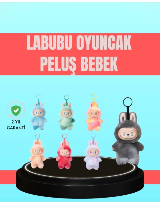 Yumuşak Kumaşlı 20 cm Labubu Peluş – 3 Yaş Üzeri Uygun
