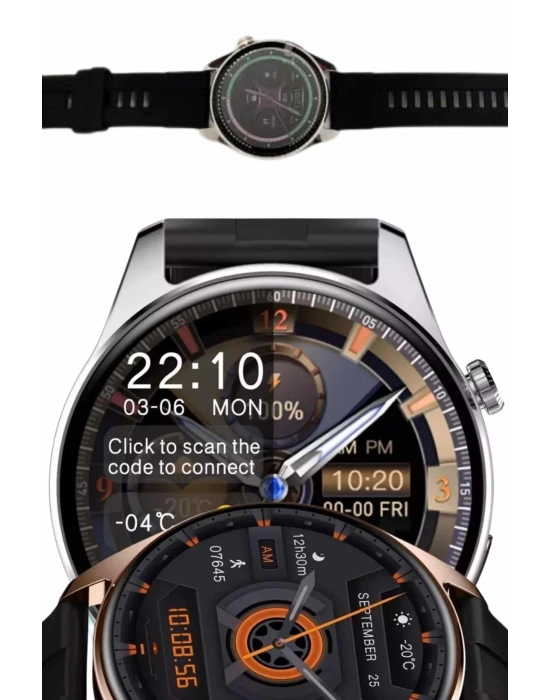 Yuvarlak Kasa 46mm Akıllı Saat Android Ve IOS Uyumlu Uyku ve Sağlık Takibi