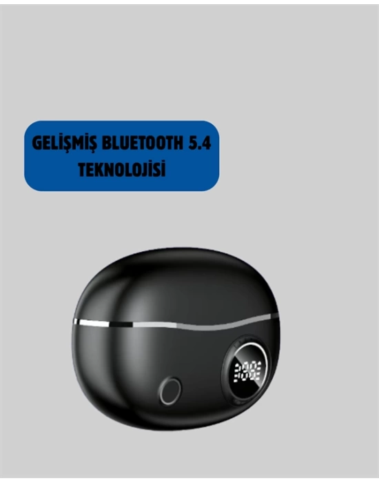 YXG10 Kablosuz Kulaklık – Bluetooth 5.4, Dokunmatik, LED Ekranlı Şarj Kutusu