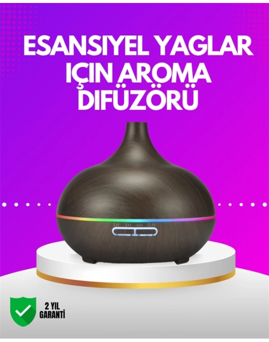 Zamanlayıcılı ve Otomatik Kapanmalı Aromaterapi Nemlendirici Difüzör