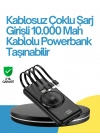 10000mAh Kablosuz ve Hızlı Şarj Destekli Powerbank – Taşınabilir Şarj Gücü