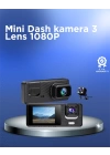 1080P 3 Kameralı Araç DVR – Döngü Kayıt ve Geri Görüş Özellikli