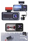 1080p Sürüş Kaydedici 2 İnç Araç Araba Ön İç Arka DVR IPS Ekran